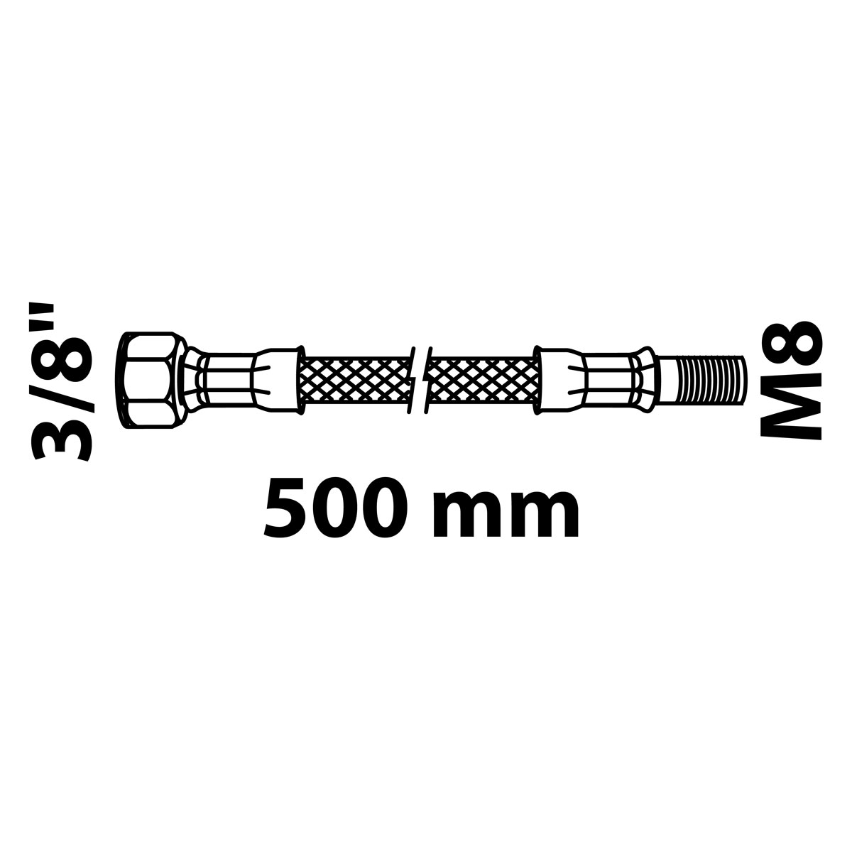 Valblue Verlängerungsschlauch 20 cm 3/8 2er-Set