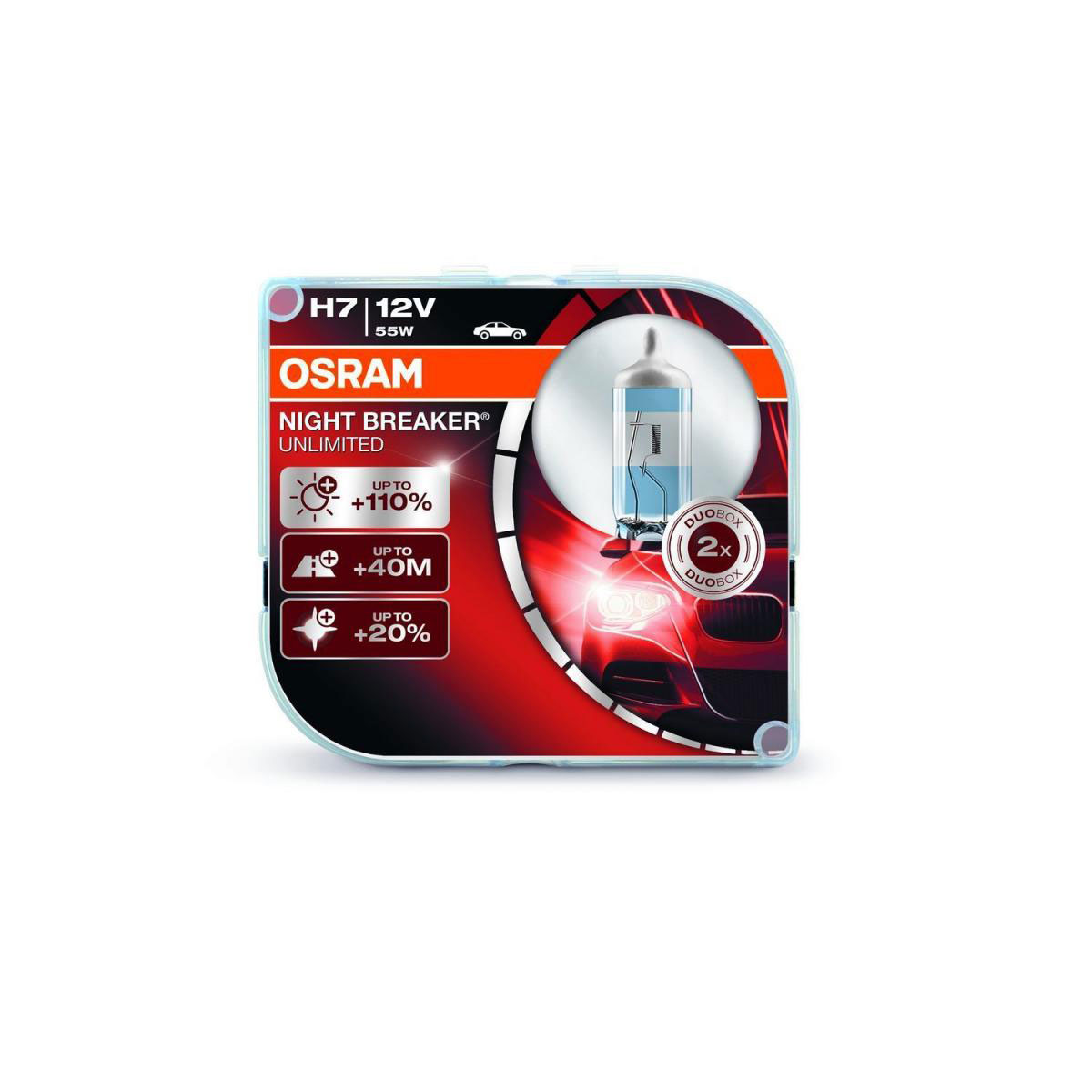 Osram Autolampe H7 Night Breaker Unlimited Duo-Box