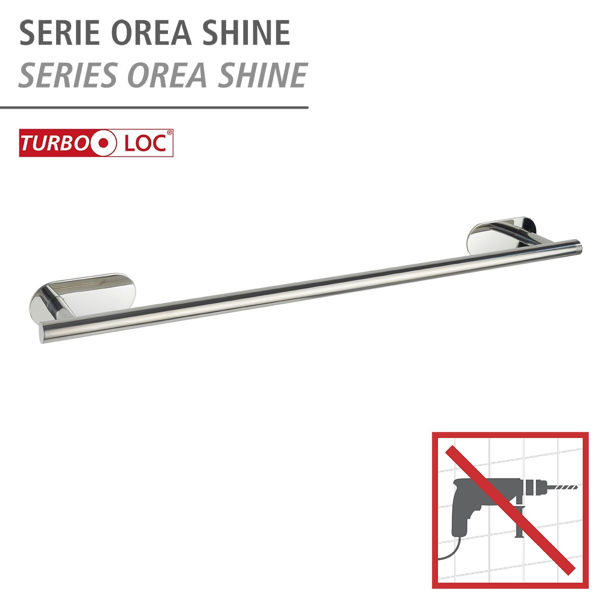 Shine Uno Orea Turbo-Loc Wenko 503691 | Badetuchstange