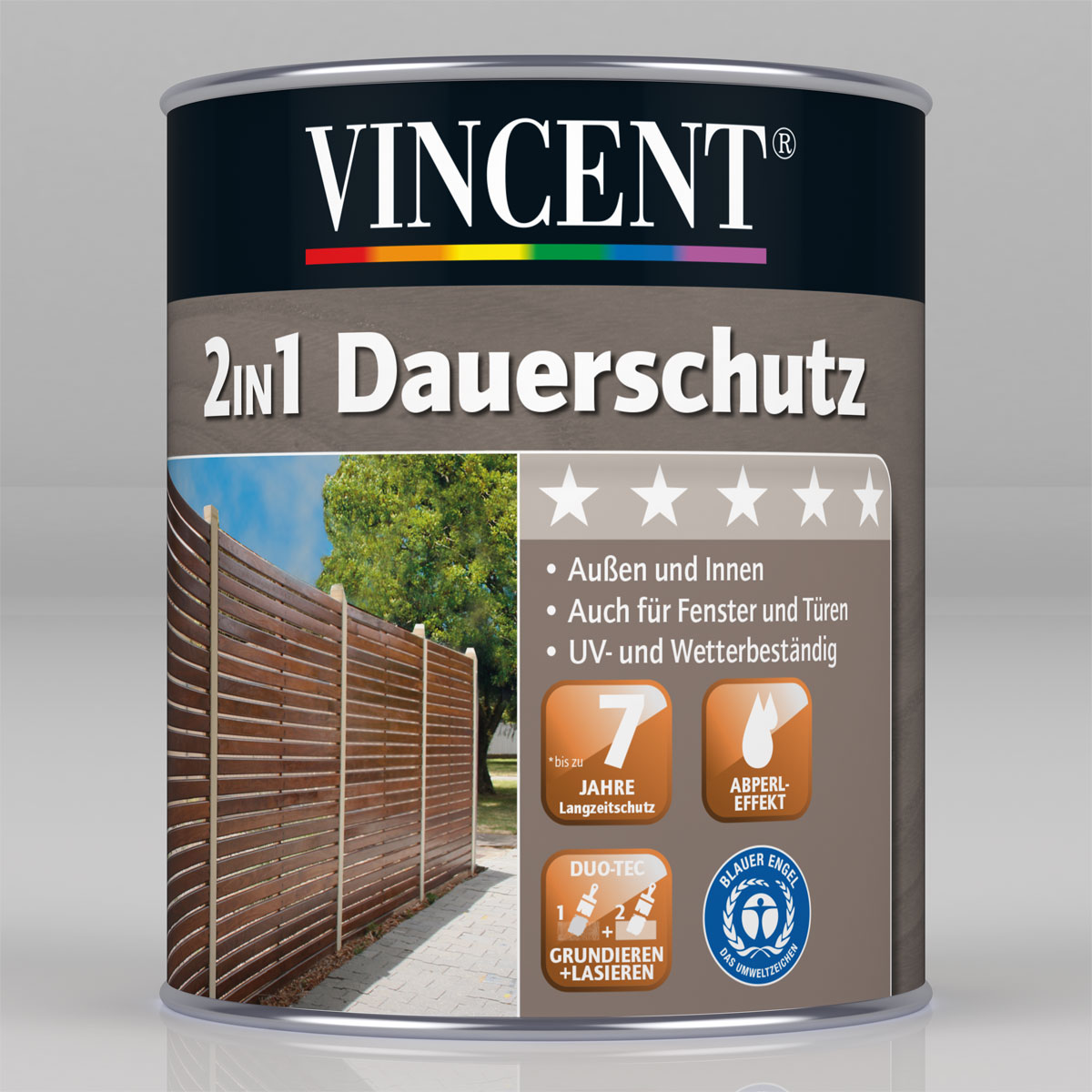 Vincent 2in1 Dauerschutz Teak 0,375 L 444962 | 0,375 