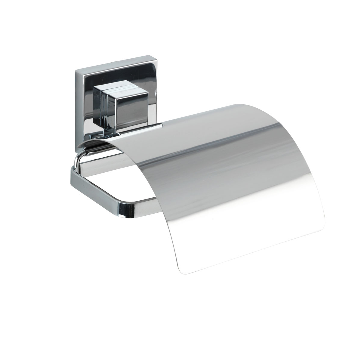 Wenko VacuumLoc WC-Set | Quadro Edelstahl Toilettenpapierhalter 2-teilig WC-Garnitur rostfrei 514917 und