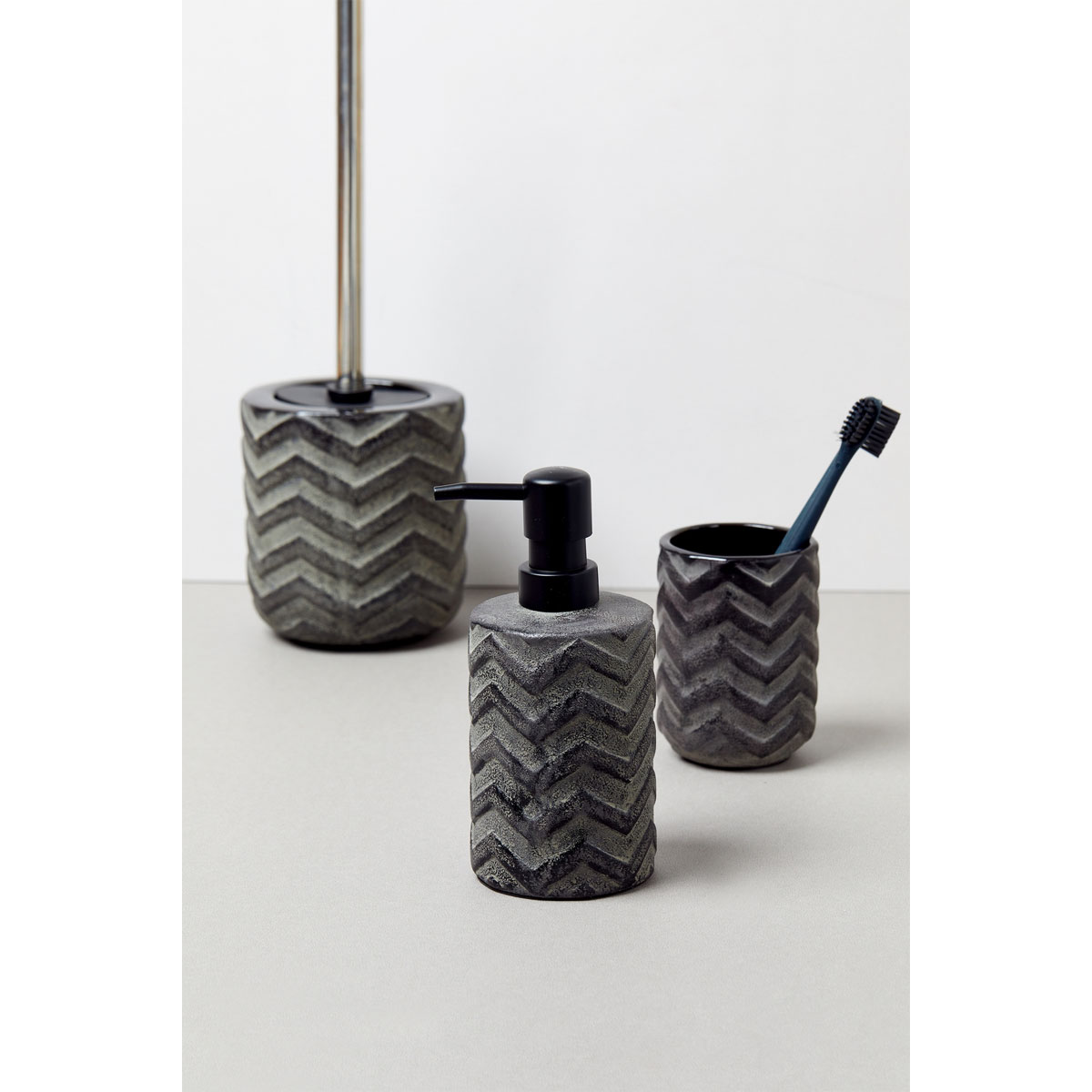 Keramik handbemalt | Wenko Mantua WC-Garnitur 514559 WC-Bürstenhalter