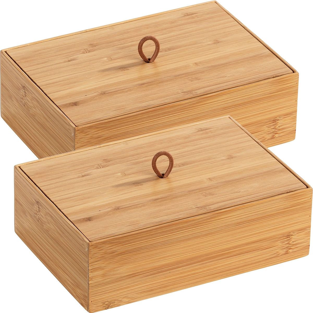 Wenko Bambus Box Terra Deckel 2er | mit L 515577 Set