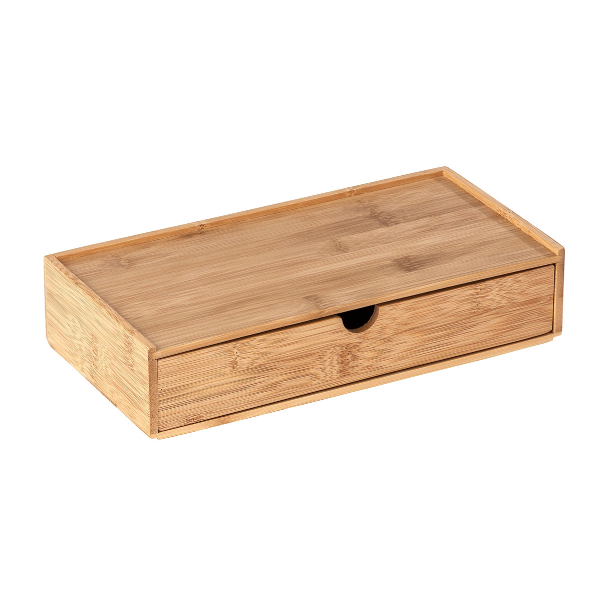 Wenko Box Bambus mit | 2er Set 515582 Terra Schublade