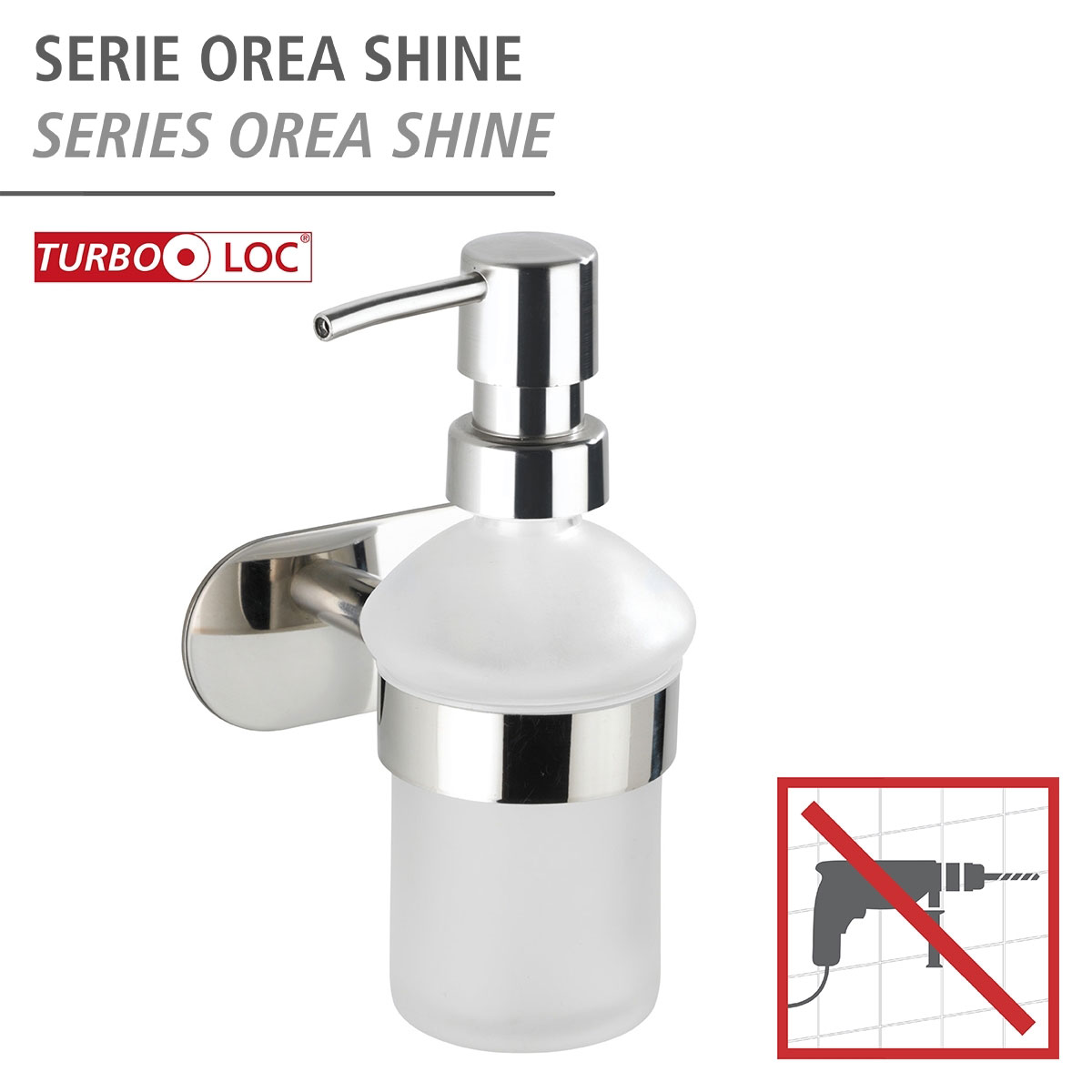 Wenko Turbo-Loc Seifenspender Orea Shine ca 200 ml | 503696