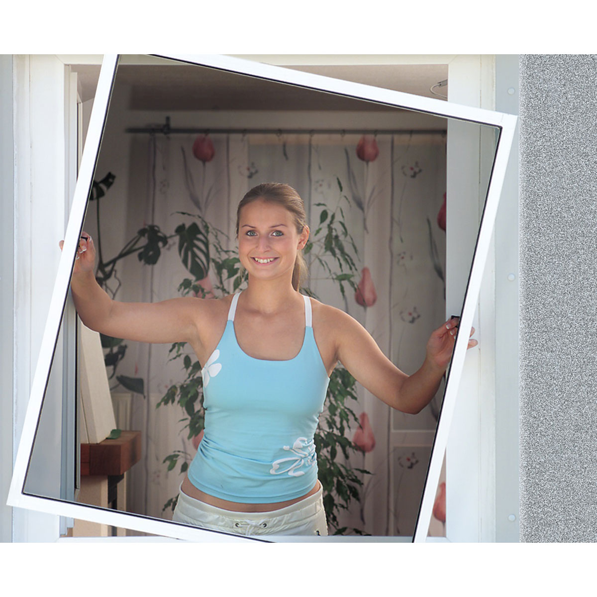 Schellenberg Insektenschutz-Fenster 80 x 100 cm weiß | Weiß | 80x100 |  450101 | Fliegengitter & Insektenschutz