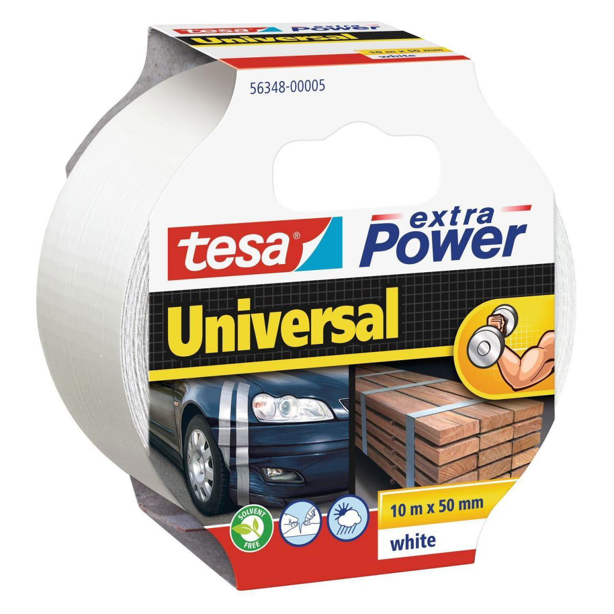 Tesa Extra Power Universal 10 m x 50 mm weiß