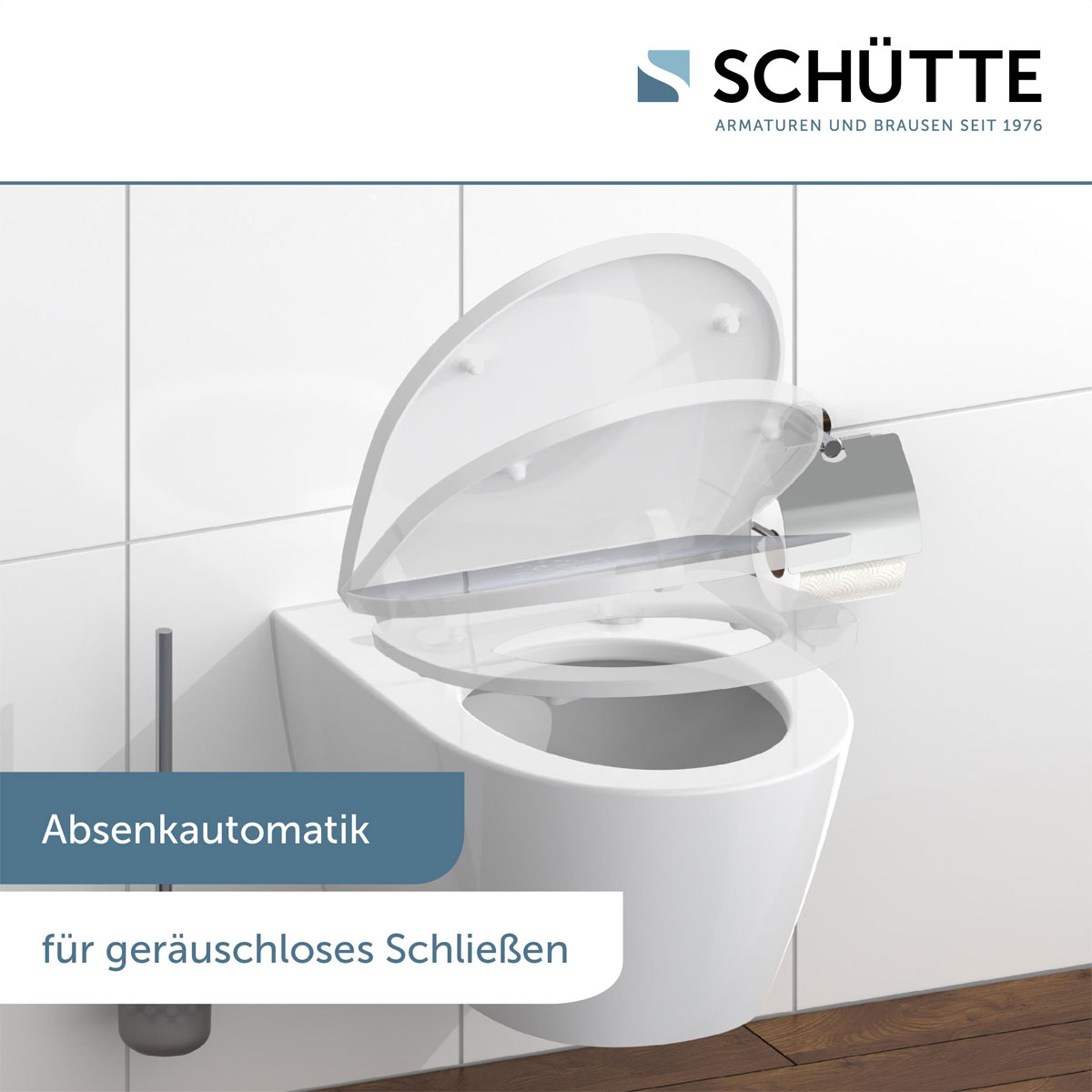 Schütte Duroplast HG WC-Sitz WATER LILY mit Absenkautomatik und  Schnellverschluss