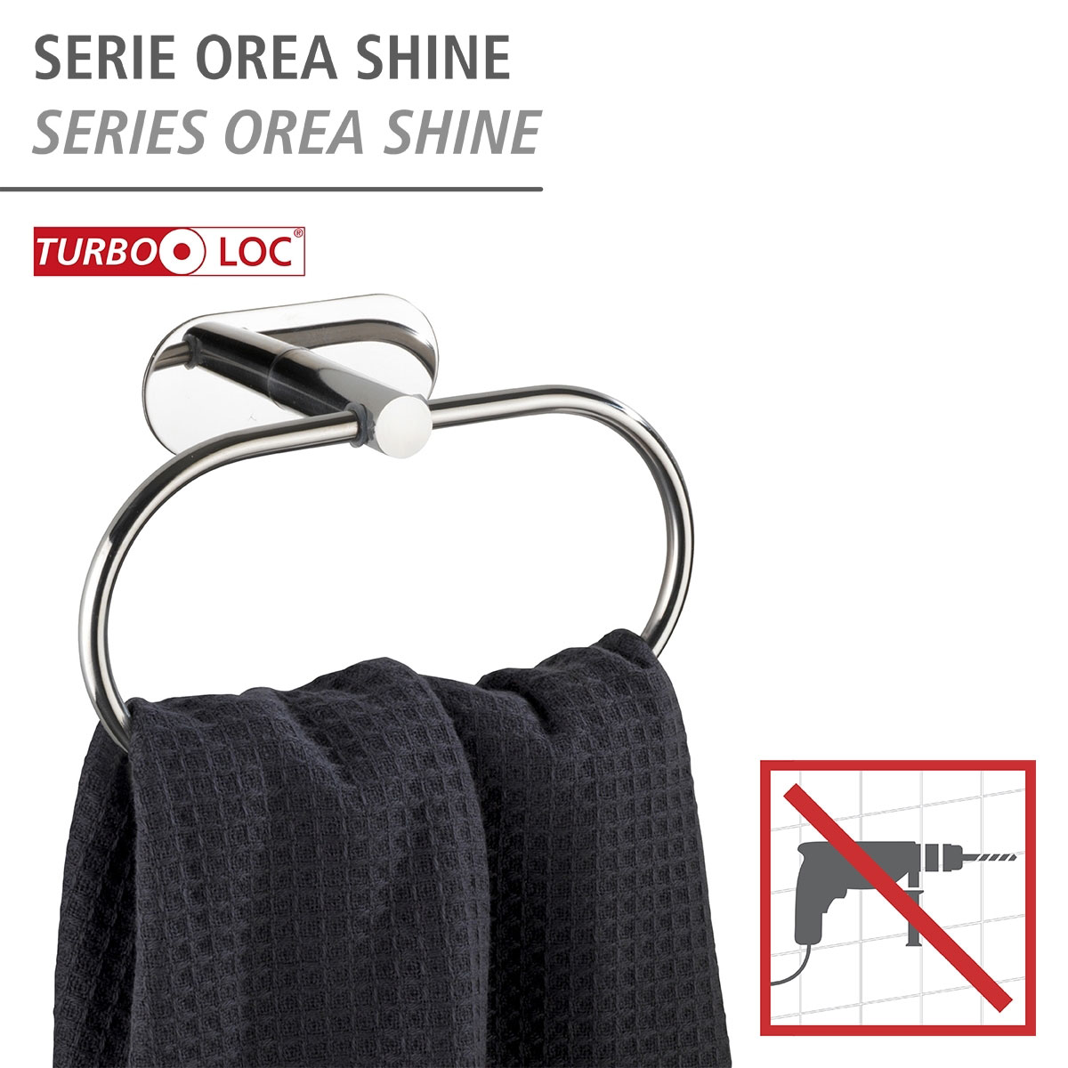 Wenko Turbo-Loc Handtuchring 503695 | Shine Orea