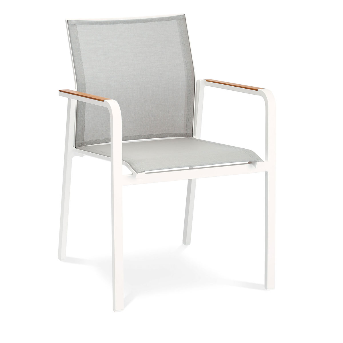 BEST Freizeitmöbel Stapelsessel Paros weiß/grau | Weiß/Grau | K000067839 | Stühle