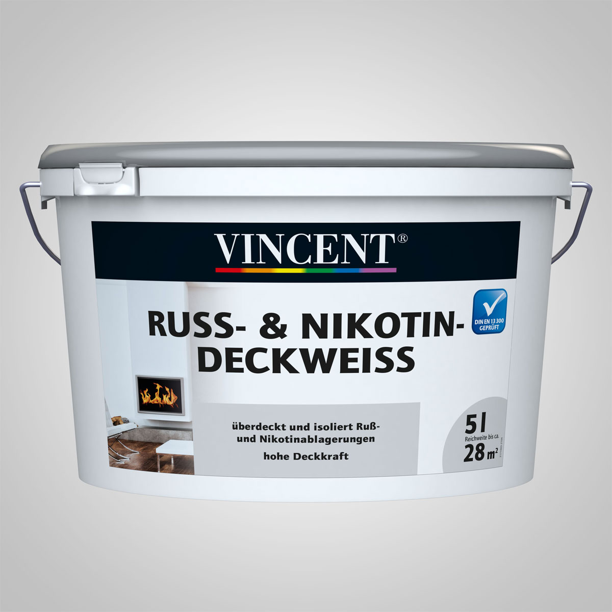 Vincent Ruß- und Nikotin-Deckweiß 5 L, 5