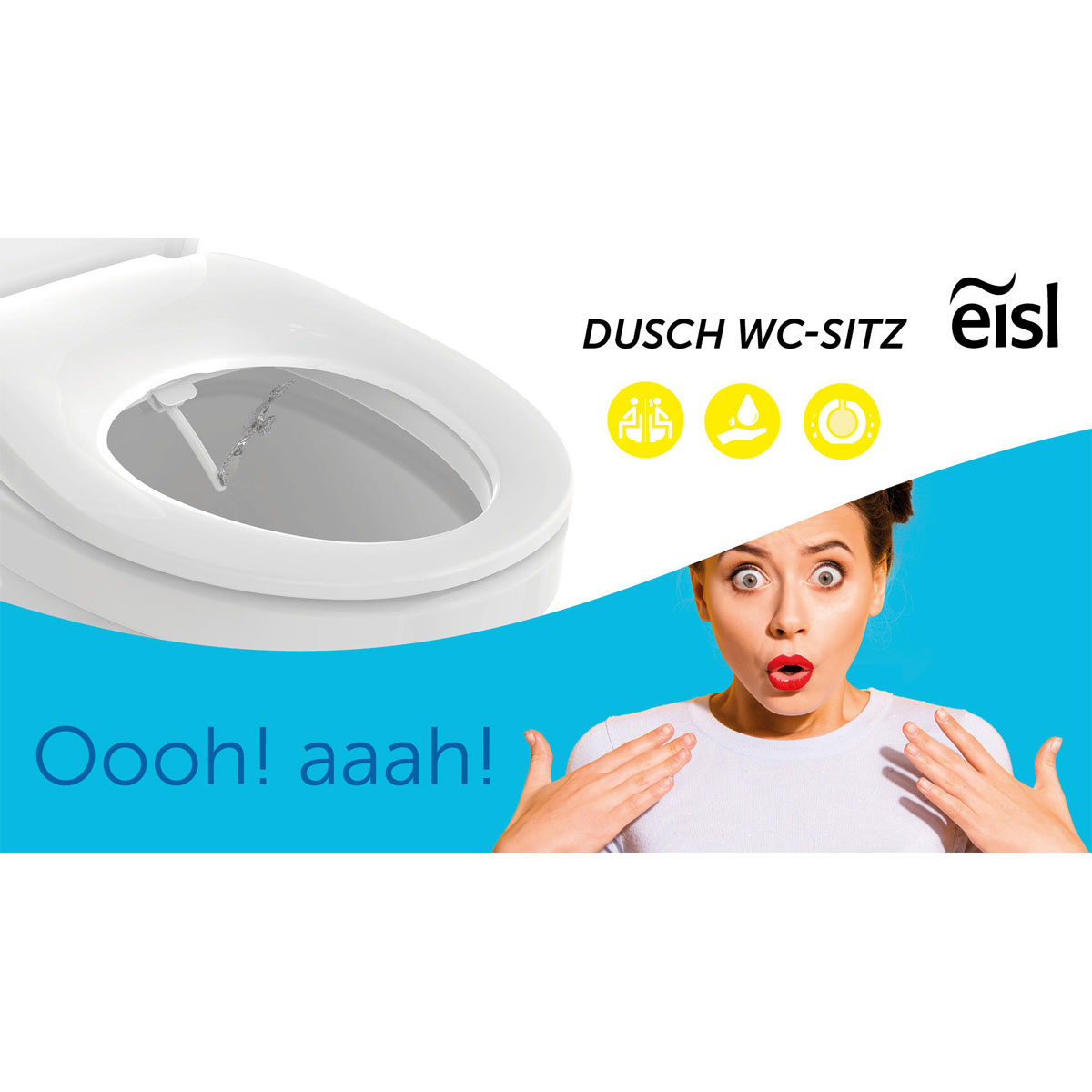 Schütte Dusch WC-Aufsatz | 518362 und Absenkautomatik Schnellverschluss mit