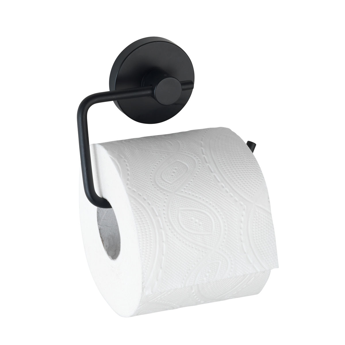 Wenko Toilettenpapierhalter Milazzo Schwarz Befestigen 503653 | ohne bohren Vacuum-Loc