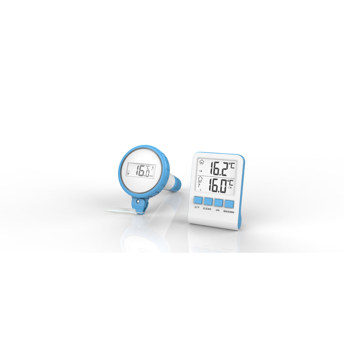 infactory Poolthermometer: Digitales Teich- & Pool-Thermometer