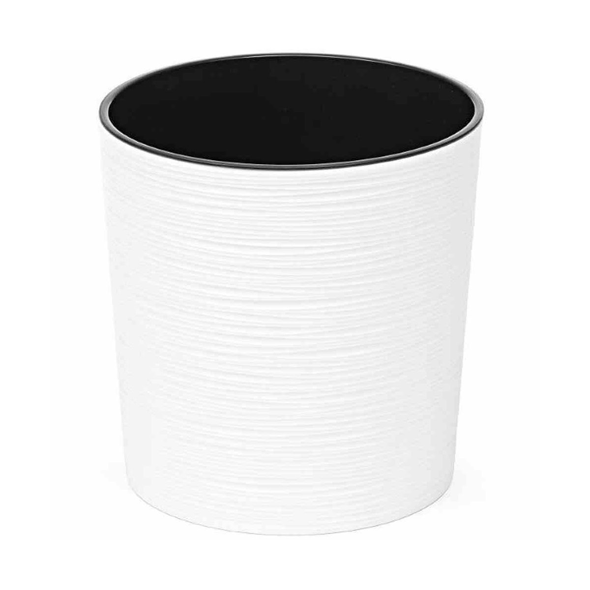 Siena Garden Pflanzgefäß Lens Durchmesser | weiß weiß 25,5 cm Rillenoptik x | K000065594 25 | Ø25x25,5